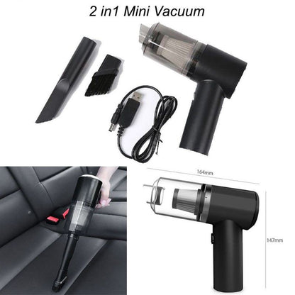 2-in-1 Portable Car Vacuum Cleaner