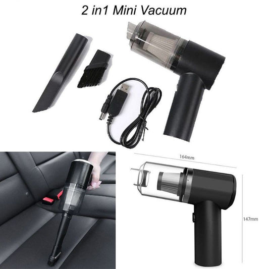 2-in-1 Portable Car Vacuum Cleaner