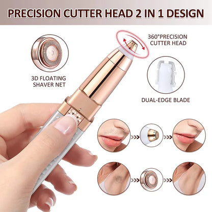 Flawless 2-in-1 Facial Hair Remover & Eyebrow Trimmer