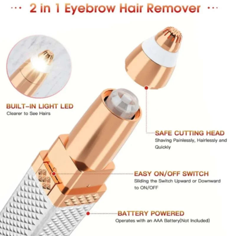 Flawless 2-in-1 Facial Hair Remover & Eyebrow Trimmer