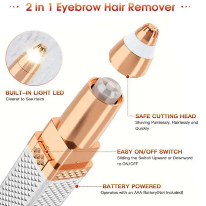 Flawless 2-in-1 Facial Hair Remover & Eyebrow Trimmer